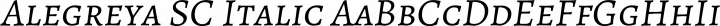 Alegreya SC Italic free font